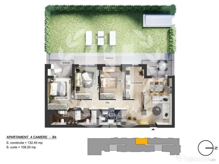 Apartament 4 camere | Plaza Pipera | Curte privata | Bloc... - 6