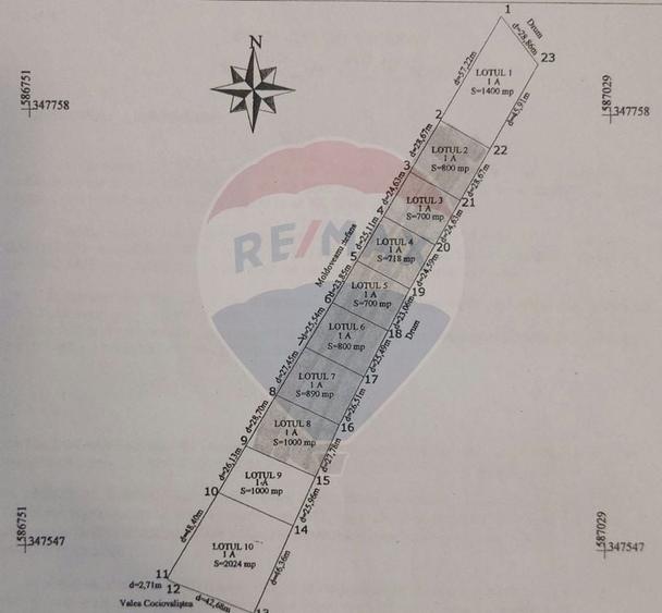 Teren Construcții intravilan de 800 mp, în Balotești