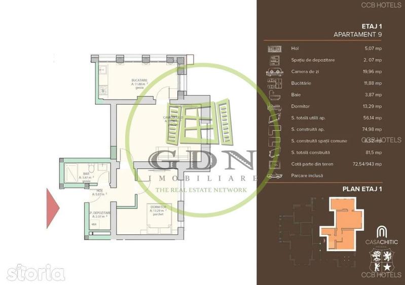 Apartament cu 2 camere în Central