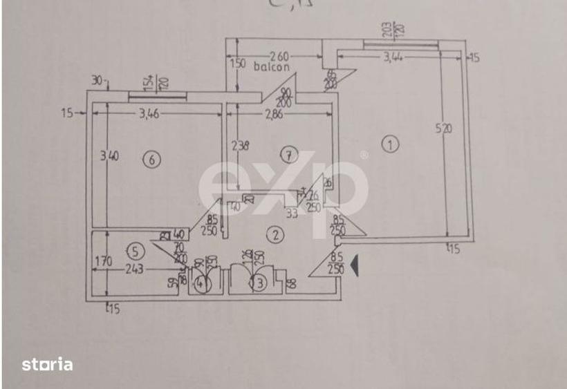 Apartament 2 camere decomandat, etaj 3, zona Exercitiu langa JAM, - 8