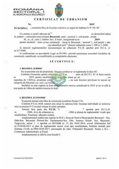 Teren pentru dezvoltare rezidentiala sau educatie Zona Baneasa - Felicity
