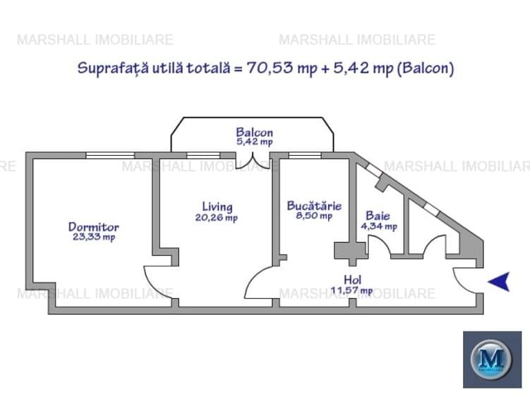 Apartament 2 camere de vanzare, zona Central, 75.95 mp #16604 - 12