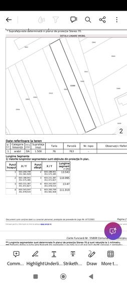 Teren Construcții intravilan de 1500 mp, în Grădiștea