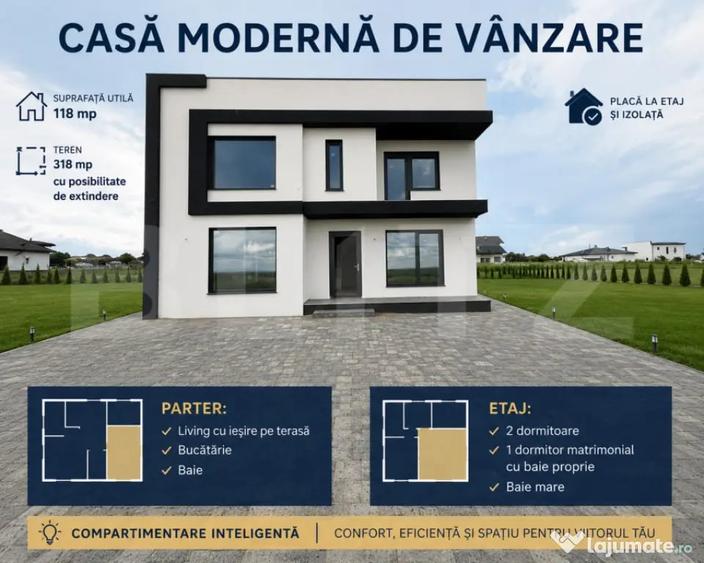 Casă cu 4 camere cu Teren 318 Mp în Central
