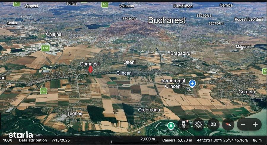 Teren 2,290mp Domnesti / Strada Tudor Vladimirescu - 1