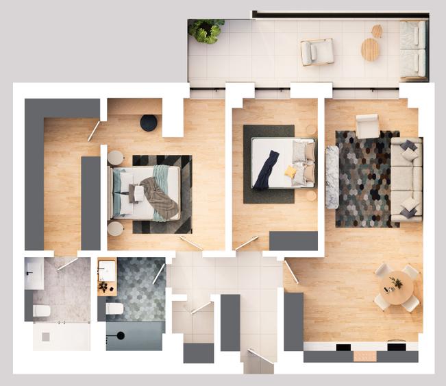 SOLID SKYLINE MAMAIA REX- 3CAMERE VEDERE FRONTALA MARE - SMART HOME - 9