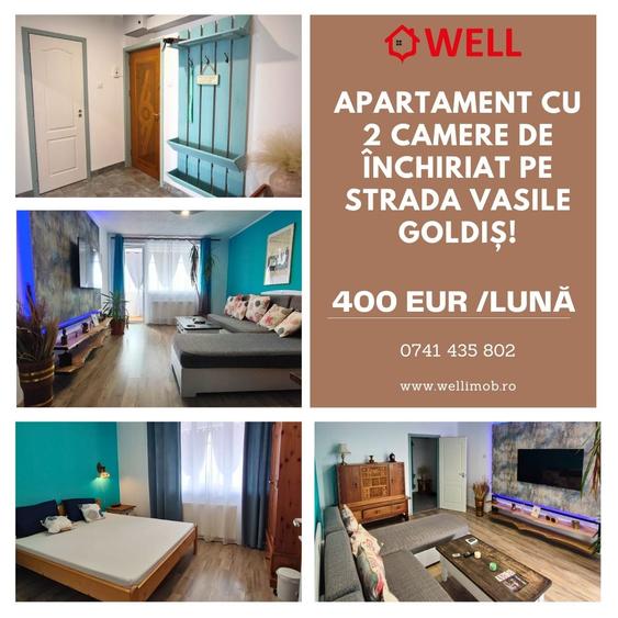Apartament cu 2 camere de închiriat în Sfântu Gheorghe, pe strada Vasile Goldiș! - 1