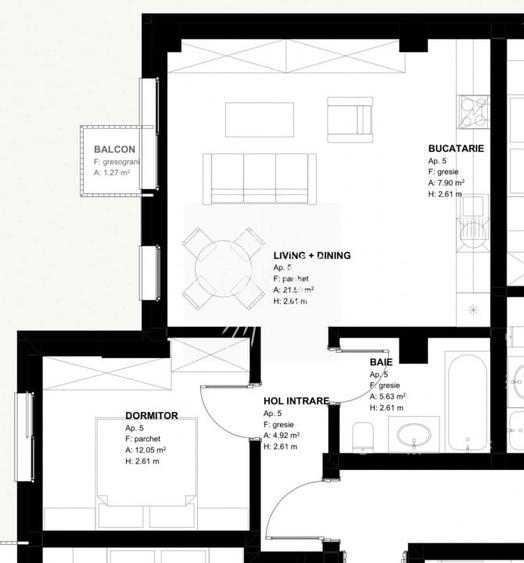 APARTAMENT 2 CAMERE SEMIFINISAT | VANZARE | IRIS | PARCARE SUBTERANĂ - 8