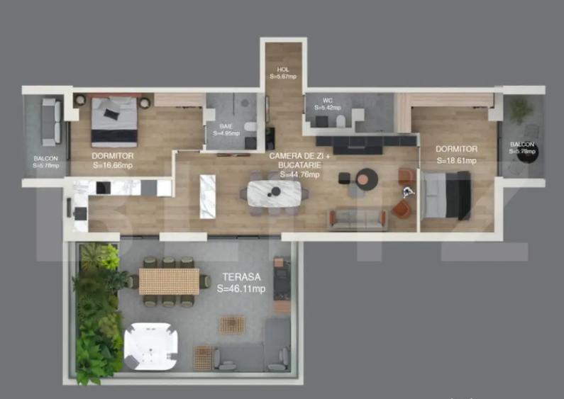 Penthouse Exclusivist | Terasa 46 mp | Zona de Nord - 1