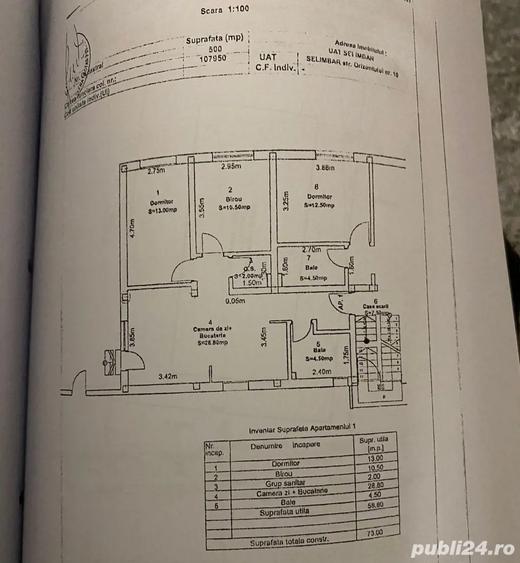 Apartament cu curte ,3 camere ,Selimbar ! - 7