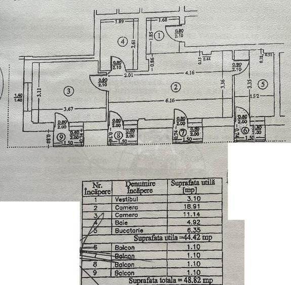 2 camere Theodor Pallady, an 2009, metrou, 49 mp - 12