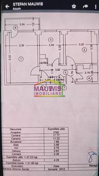 8 min Metrou Iancului 2camere Cf.1decomandat etaj intermediar bloc1979 - 1