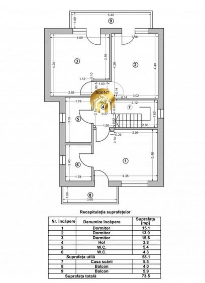 Vila Individuala 4 camere - 320mp Teren - Otopeni 23 August - 5