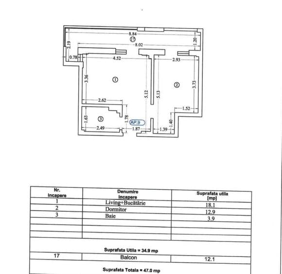 Apartament cu 2 camere decomandat, mobilat în Nord