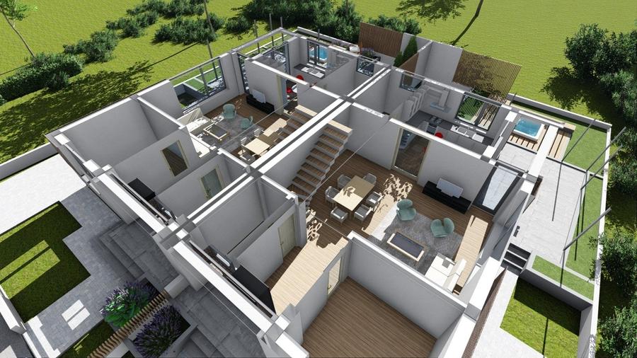 Proiect imobiliar : Duplex modern cu dormitor la parter si mansarda locuibila - 10