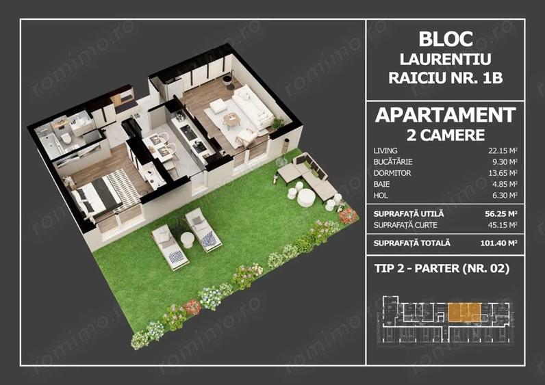 [Sos. Oltenitei] - Apartament 2 camere decomandat cu gradina proprie - 119.990E - 1