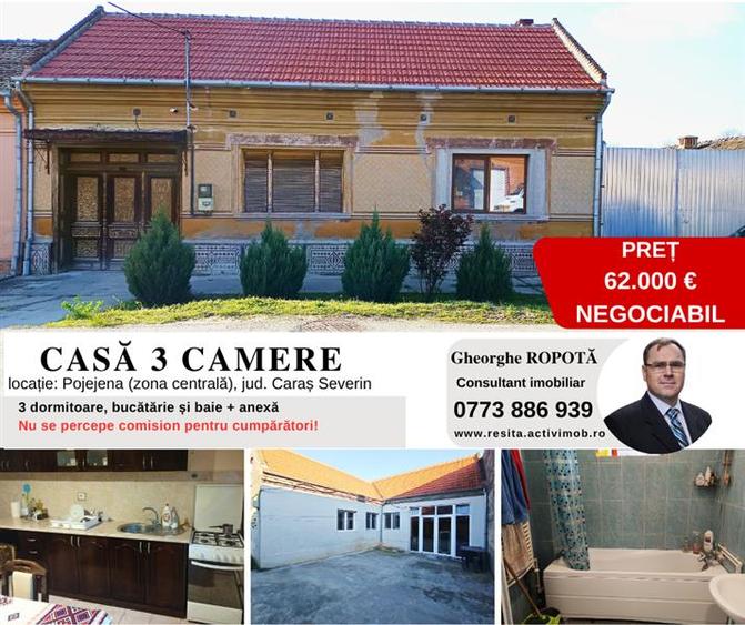 Casa 3 camere + teren in Pojejena, jud. Caras Severin - 1