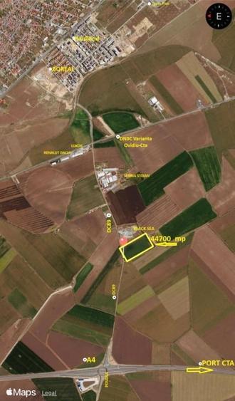 Teren intravilan 44700 mp - Ideal parc logistic, showroom sau depozit, Constanța - 10