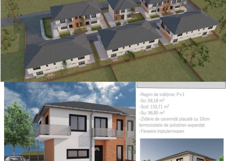 Duplex 100 mp utili, teren 200mp, ansamblu privat, Floresti - 4