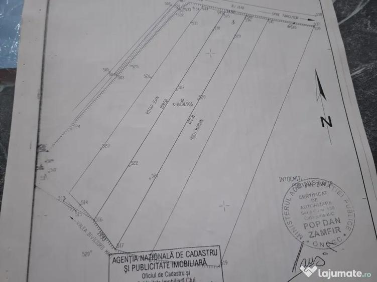 Teren extravilan 2800mp Sanmartin Cluj Targu?or, aproape Gherla, negociabil - 3