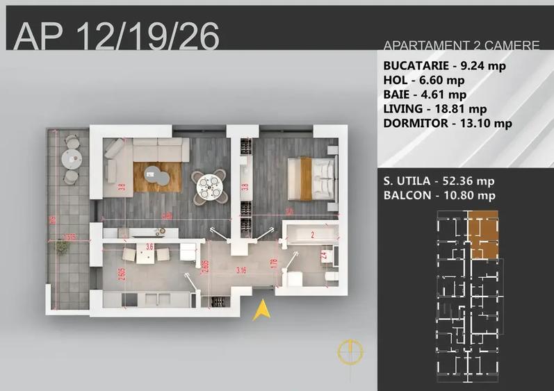 Apartament 2 camere decomandat sector 3 zona Pallady - 2