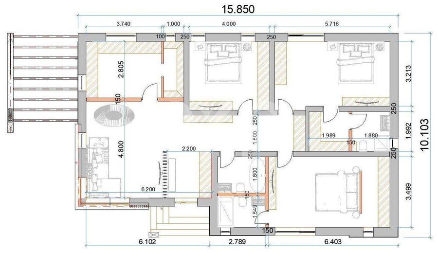 Casa individuala 4 camere langa PADUREA Trivale | Teren 540 mp | TVA i - 7