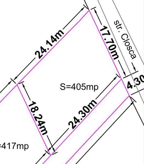 Teren intravilan orasul Beclean, parcele constructie case - 1
