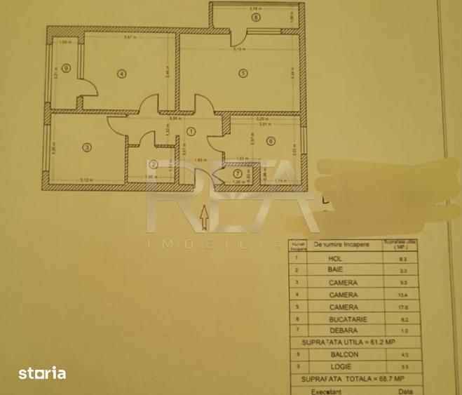 Apartament cu 3 camere decomandat în Drumul Taberei