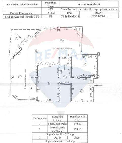 Spațiu comercial, de 320 mp, în Dârste