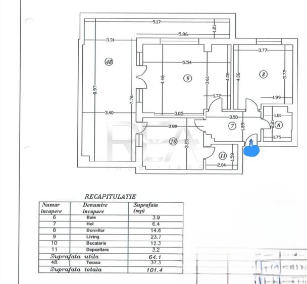 Apartament cu 2 camere decomandat, mobilat în Ozana