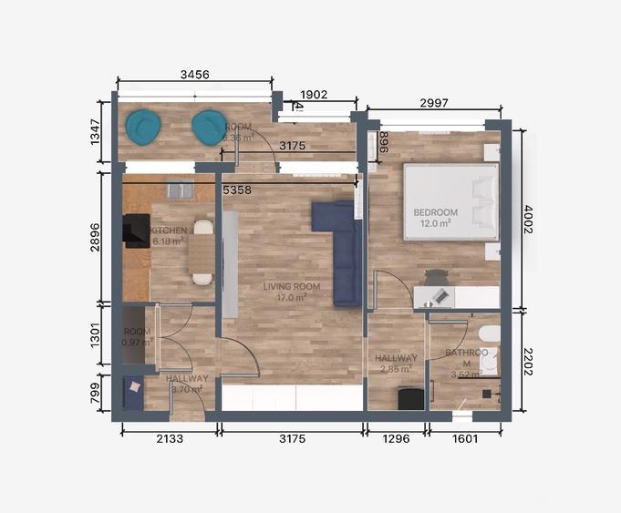 Apartament complet renovat  de vânzare // 2 camere  // Dristor // Park Lake - 4