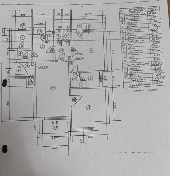 VIctoriei - Romana  4 camere 120 mp - 4
