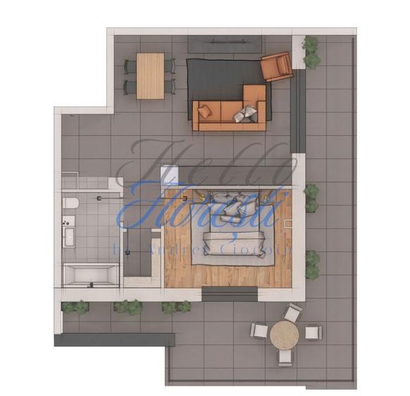 Apartament 2 camere, 54,01mp, 33mp terasa, ansamblu NZEB, zona Terra - 1