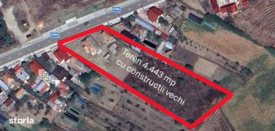 4.443 mp pozitionati direct la DJ678A, cu 39,57 m front stradal . - 1