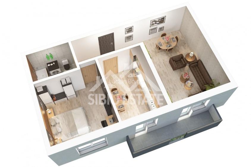 Apartament 2 camere cu balcon si parcare , Doamna Stanca