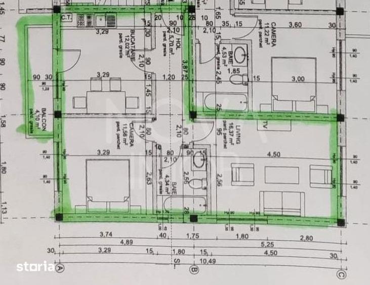 Apartament cu 2 camere decomandat în Central