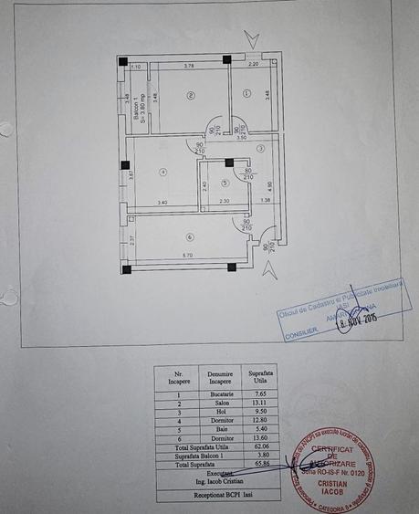 Apartament cu 3 camere decomandat în Lunca Cetățuii