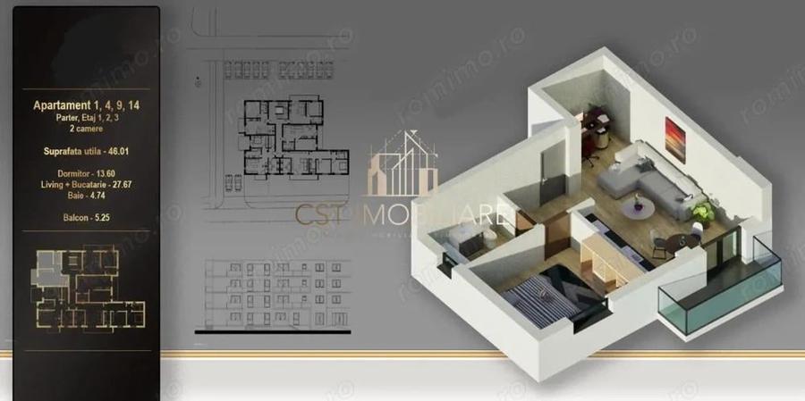 Zona Soarelui / Apartament cu 2 camere / Etaj 1 / Ultrafinisat - 1