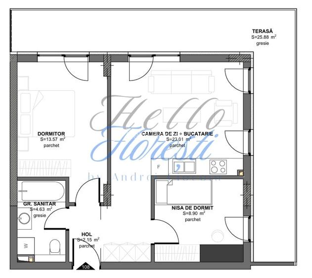 Apartament 3 camere Floresti Apartament 3 camere Floresti