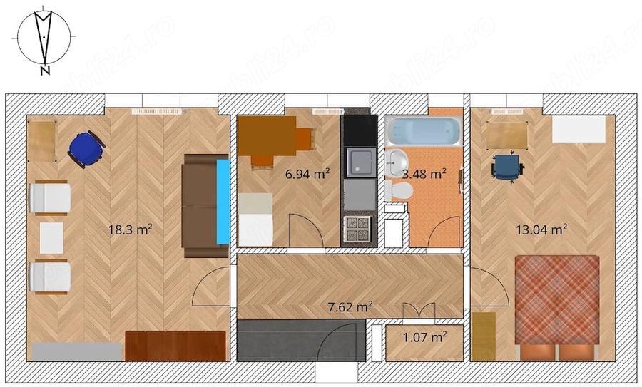 Inchiriez apartament, 2 camere, Vatra Dornei - 6