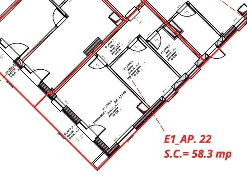 Apartament 2 camere, 42m? + 6m?, Skyline City! - 13