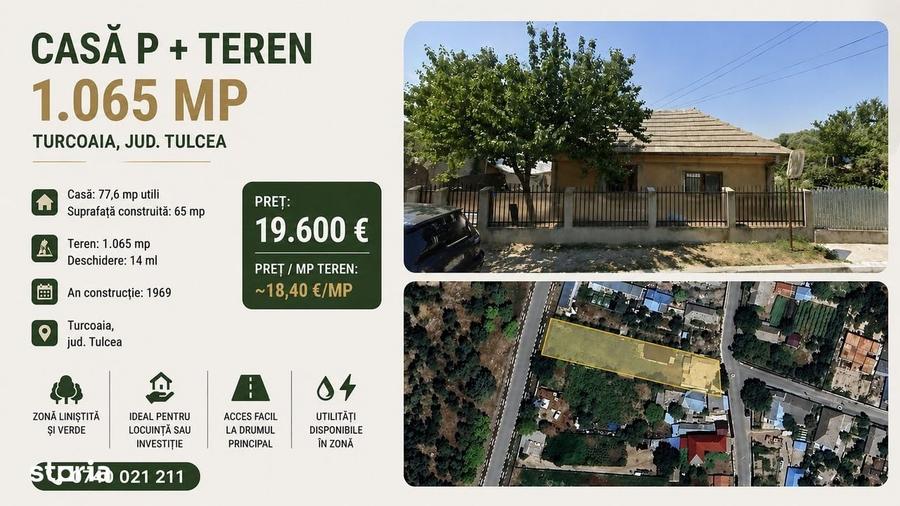 Casă cu 4 camere în Turcoaia