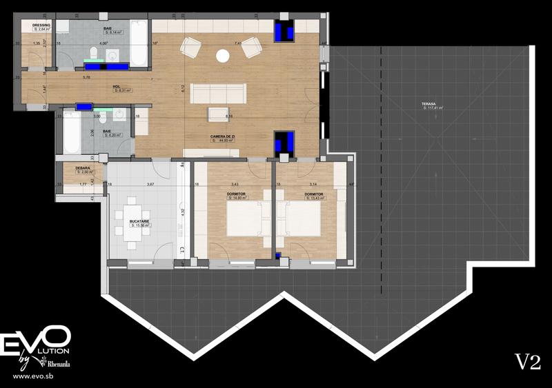 PENTHOUSE 4 CAMERE | 117 MP TERASĂ | SHOPPING CITY SIBIU | Evolution Apartments - 8