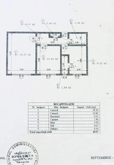 Vand apartament 2 camere confort 1 decomandat MOBILAT - 7