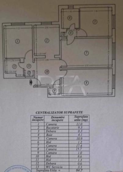 4 camere P/8, 85mp, bloc 1980-Gorjului-Rasaritului - 12