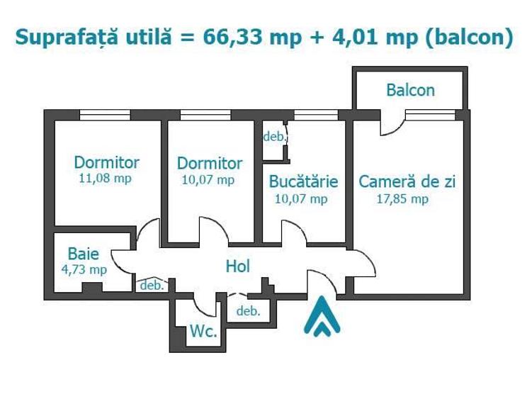 Royal Imobiliare - Vanzari apartamente 3 camere - Zona Cantacuzino - 9