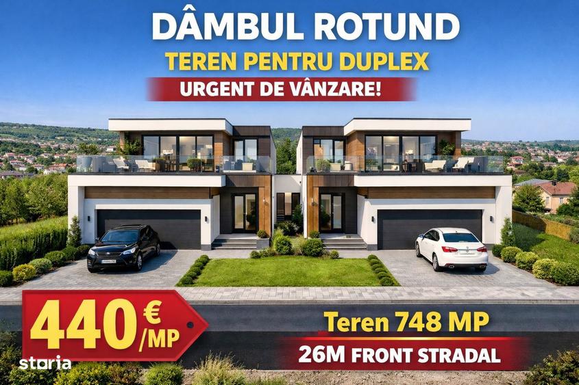 Teren ideal pentru duplex Dambul Rotund Oportunitate rara! - 1