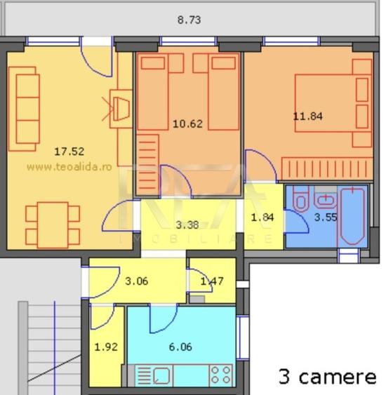 3 camere, decomandat, et 1/10, renovat, anvelopat-Drumul Taberei, Prel. Ghencea - 9