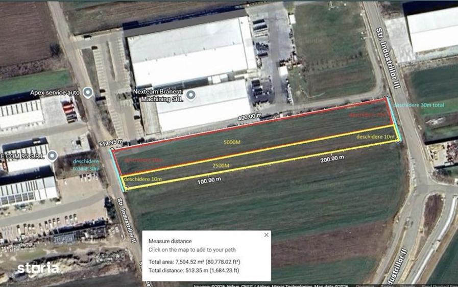 Teren 5000 mp Brane?ti deschidere 2 drumuri utilita?i langa DN3 & A2 - 5