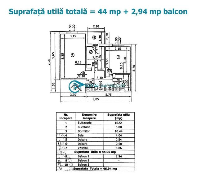 Royal Imobiliare - Vanzare apartament 2 camere zona 9 Mai - 11